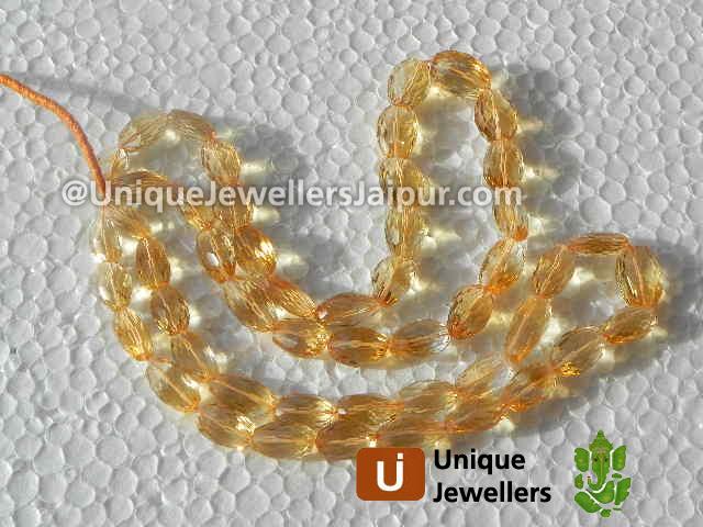 Citrine Concave Cut Nugget Beads